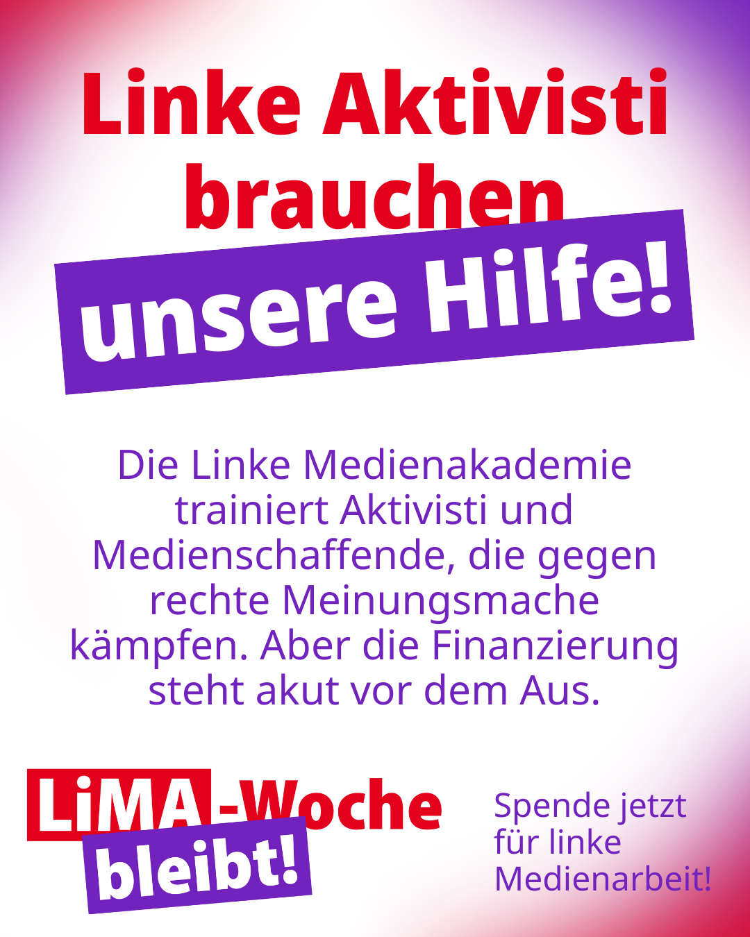 Linke Aktivisti brauchen unsere Hilfe